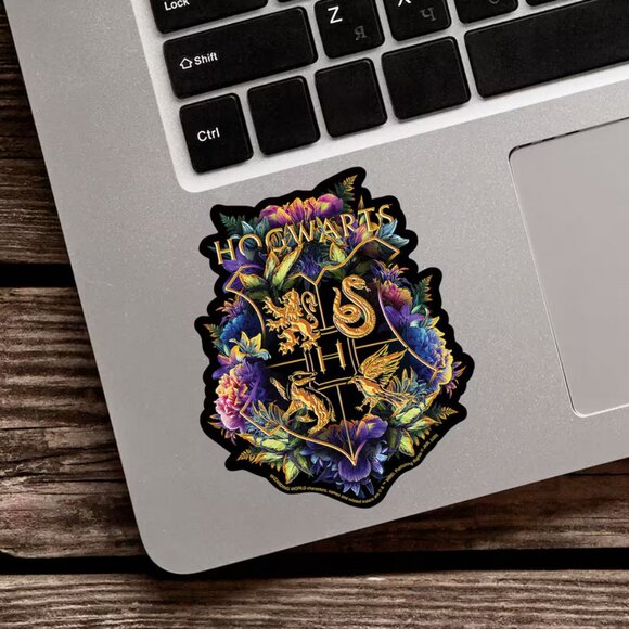 Harry Potter Icons Mini Backpack with Floral Hogwarts Crest Gadget Sticker - Picture 10 of 10